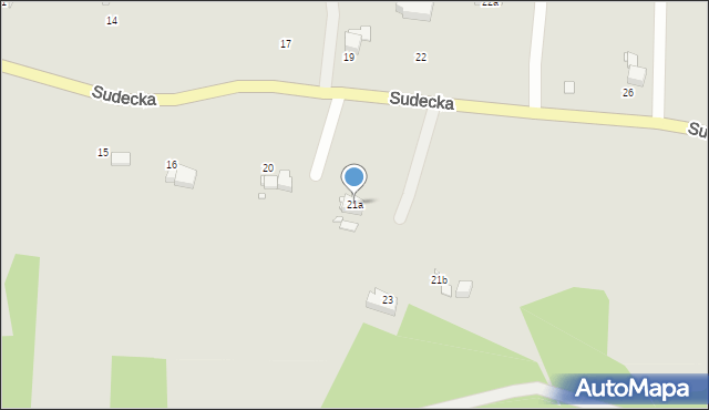 Świeradów-Zdrój, Sudecka, 21a, mapa Świeradów-Zdrój