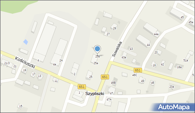 Szypliszki, Suwalska, 25b, mapa Szypliszki