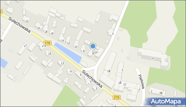 Trzebiechów, Sulechowska, 6, mapa Trzebiechów