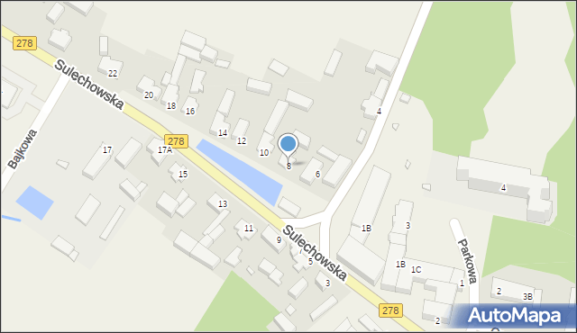 Trzebiechów, Sulechowska, 8, mapa Trzebiechów