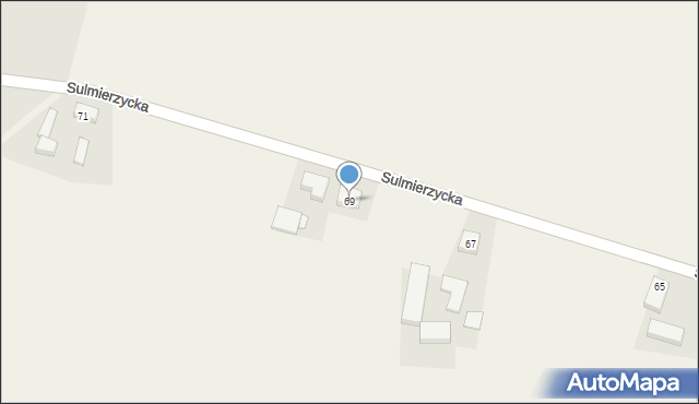 Uciechów, Sulmierzycka, 69, mapa Uciechów