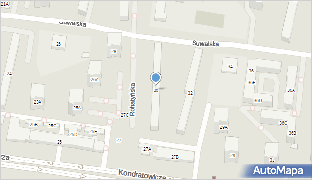 Warszawa, Suwalska, 30, mapa Warszawy