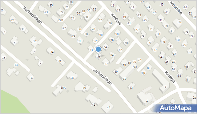 Wejherowo, Sucharskiego Henryka, mjr., 35, mapa Wejherowo
