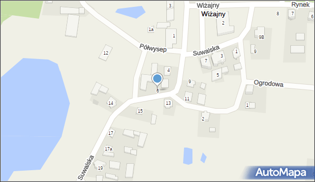 Wiżajny, Suwalska, 6, mapa Wiżajny