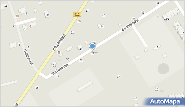 Włodawa, Suchawska, 19, mapa Włodawa