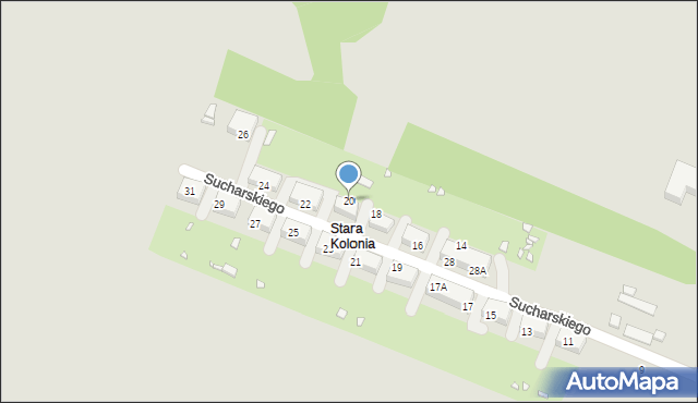 Wojkowice, Sucharskiego Henryka, mjr., 20, mapa Wojkowice