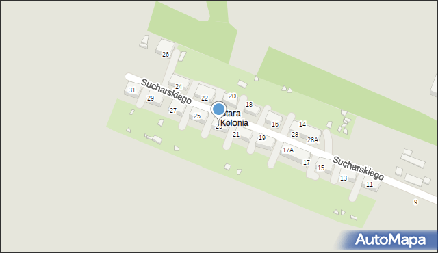 Wojkowice, Sucharskiego Henryka, mjr., 23, mapa Wojkowice