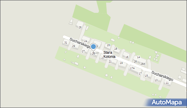 Wojkowice, Sucharskiego Henryka, mjr., 25, mapa Wojkowice