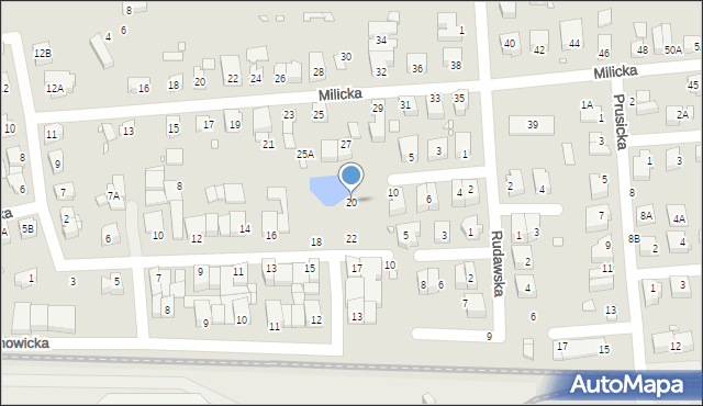 Wrocław, Sulmierzycka, 20, mapa Wrocławia