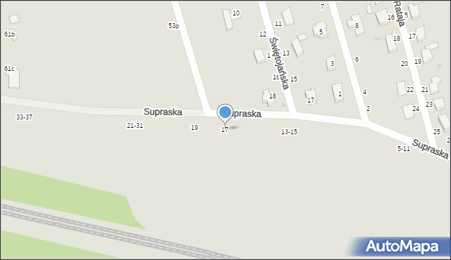 Zgierz, Supraska, 17, mapa Zgierz