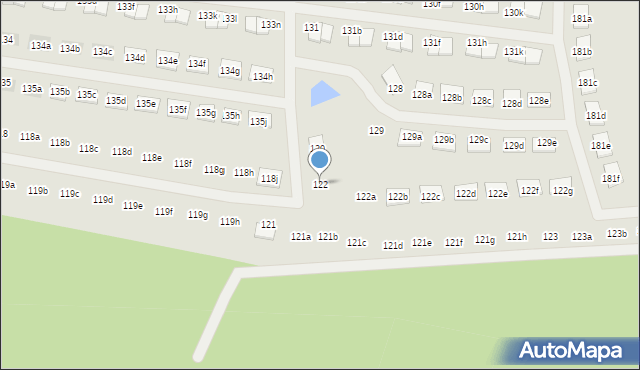 Zielona Góra, Sucha, 122, mapa Zielona Góra