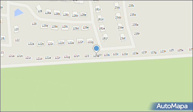 Zielona Góra, Sucha, 123a, mapa Zielona Góra