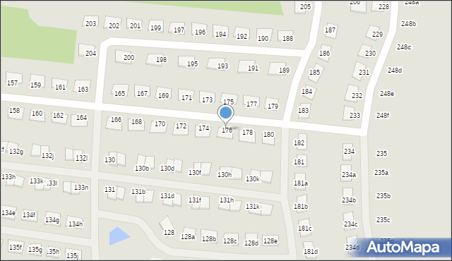 Zielona Góra, Sucha, 176, mapa Zielona Góra