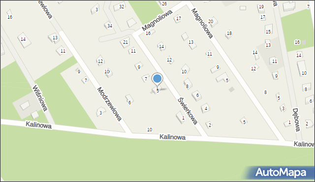 Babiczki, Świerkowa, 5, mapa Babiczki