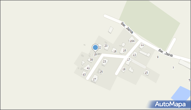 Bartąg, św. Jana, 37, mapa Bartąg