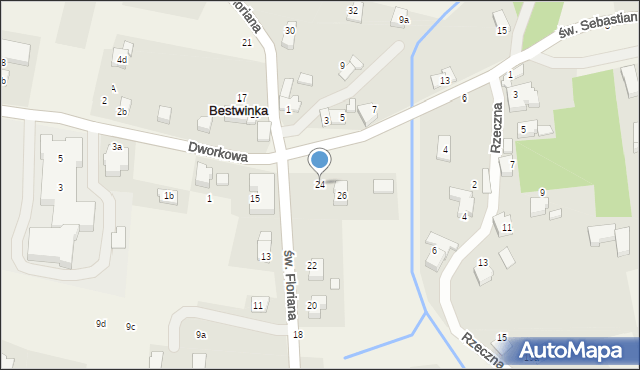 Bestwinka, św. Floriana, 24, mapa Bestwinka