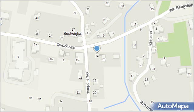 Bestwinka, św. Floriana, 24, mapa Bestwinka