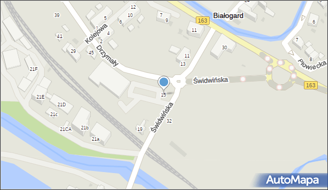 Białogard, Świdwińska, 15, mapa Białogard