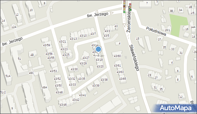 Białystok, św. Jerzego, 43/18, mapa Białegostoku