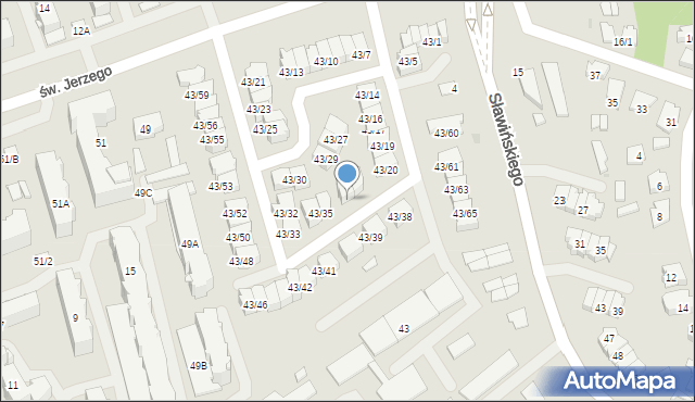 Białystok, św. Jerzego, 43/36, mapa Białegostoku