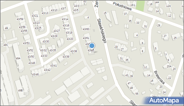 Białystok, św. Jerzego, 43/66, mapa Białegostoku