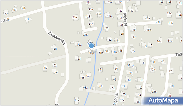 Bielsko-Biała, Światopełka, 53a, mapa Bielsko-Białej