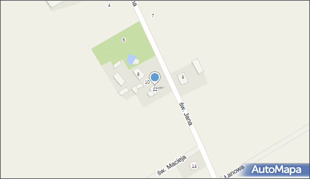 Biskupice, św. Jana, 12, mapa Biskupice