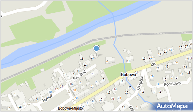 Bobowa, św. Zofii, 19, mapa Bobowa