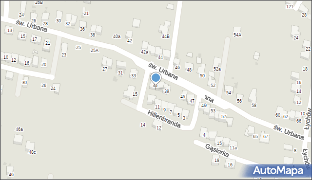 Bochnia, św. Urbana, 35, mapa Bochni