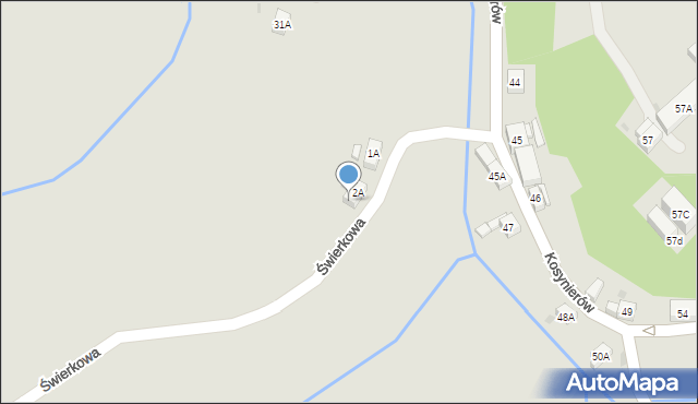 Boguszów-Gorce, Świerkowa, 2B, mapa Boguszów-Gorce