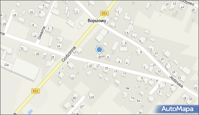 Bojszowy, św. Jana, 10, mapa Bojszowy