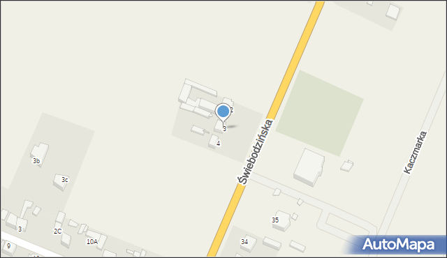 Bolewice, Świebodzińska, 3, mapa Bolewice