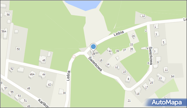 Borkowo, Świerkowa, 18, mapa Borkowo