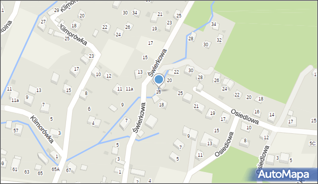 Brenna, Świerkowa, 16, mapa Brenna