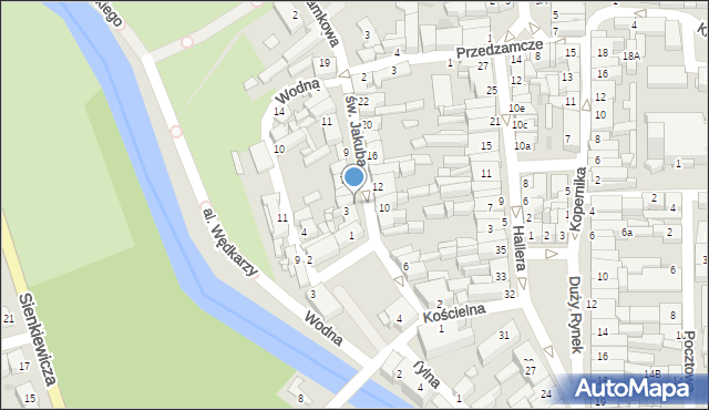 Brodnica, św. Jakuba, 5, mapa Brodnica