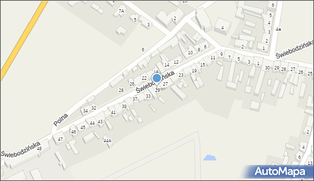 Brójce, Świebodzińska, 29, mapa Brójce