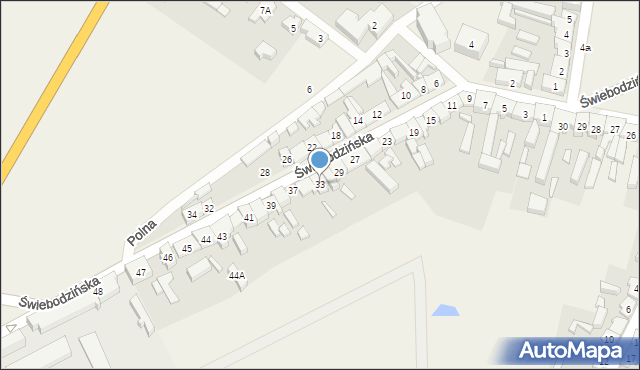 Brójce, Świebodzińska, 33, mapa Brójce