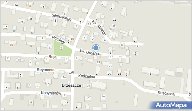 Brzeszcze, św. Urbana, 4, mapa Brzeszcze