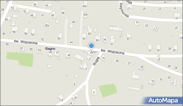 Brzeszcze, św. Wojciecha, 43, mapa Brzeszcze