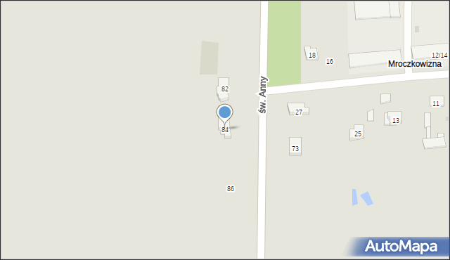 Brzeziny, św. Anny, 84, mapa Brzeziny