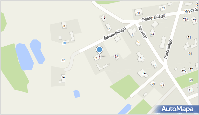 Budy-Grzybek, Świderskiego, 1, mapa Budy-Grzybek