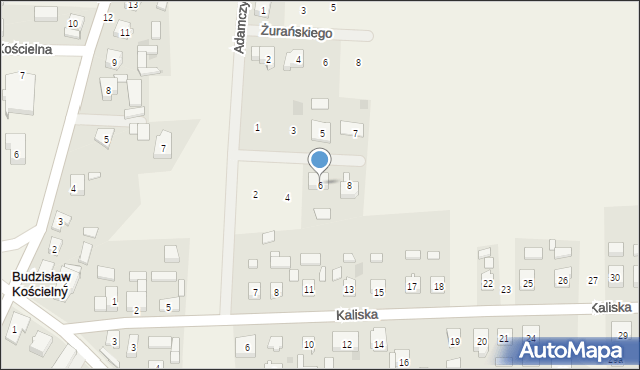 Budzisław Kościelny, św. Pustelników, 6, mapa Budzisław Kościelny