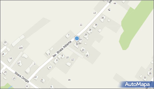 Bulowice, św. Brata Alberta, 22, mapa Bulowice