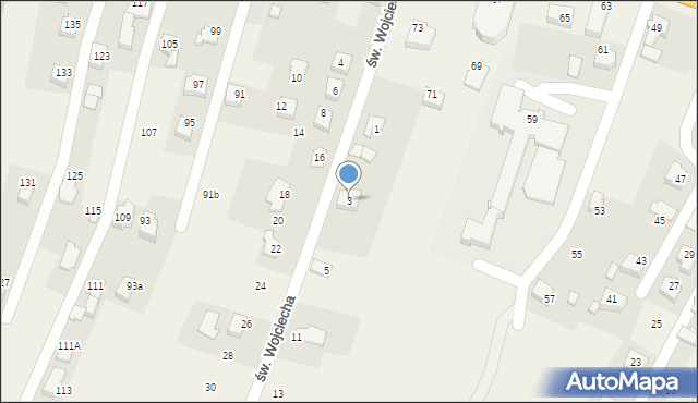 Bulowice, św. Wojciecha, 3, mapa Bulowice