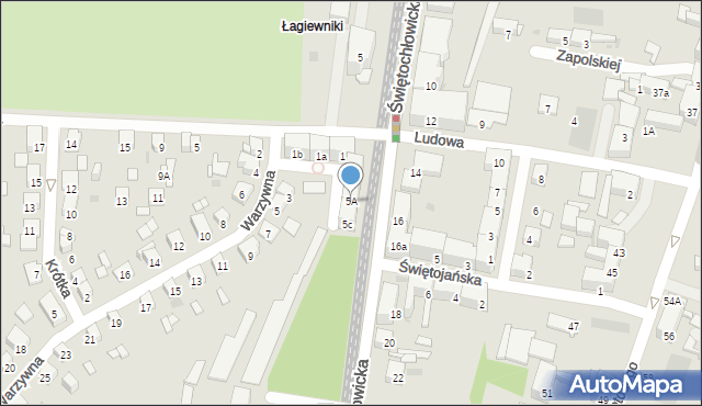 Bytom, Świętochłowicka, 5b, mapa Bytomia