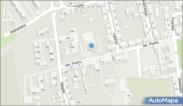 Chorzów, św. Piotra, 15a/23, mapa Chorzów