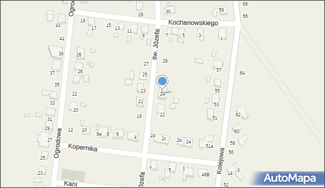 Chróścina, św. Józefa, 24, mapa Chróścina