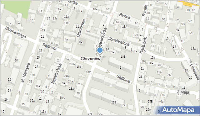 Chrzanów, Świętokrzyska, 13, mapa Chrzanów