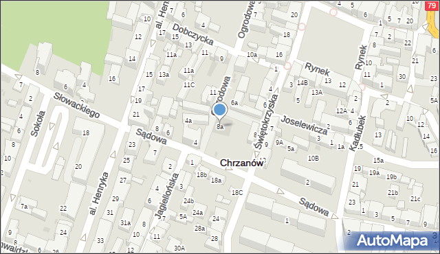 Chrzanów, Świętokrzyska, 8a, mapa Chrzanów