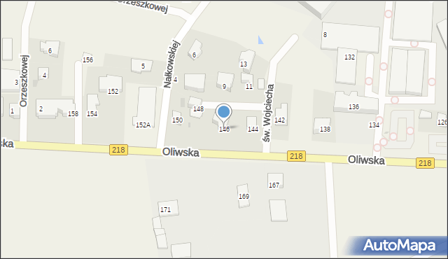 Chwaszczyno, św. Wojciecha, 3, mapa Chwaszczyno